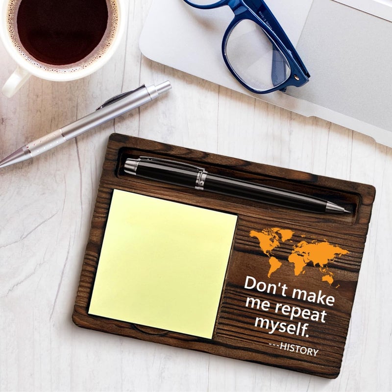YGBF History Teacher Gifts for Men Women, Gifts for History Teacher Lovers Birthday Back to School, Don't Make Me Repeat Myself Sticky Note Holder Classroom Office Decor - Image 4